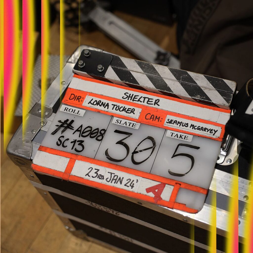 Seamus McGarvey and Lorna Tucker clapperboard