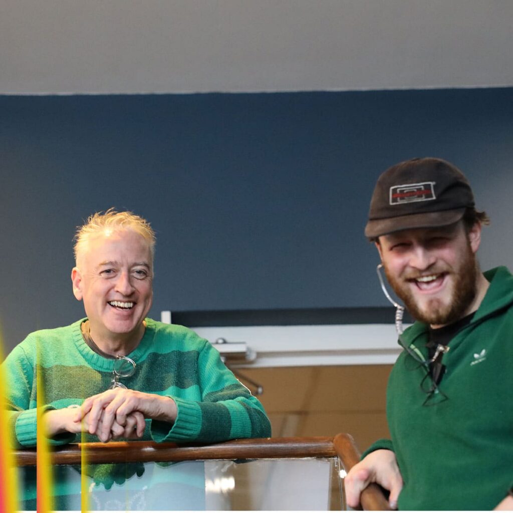 Seamus McGarvey smiling and laughing